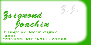 zsigmond joachim business card